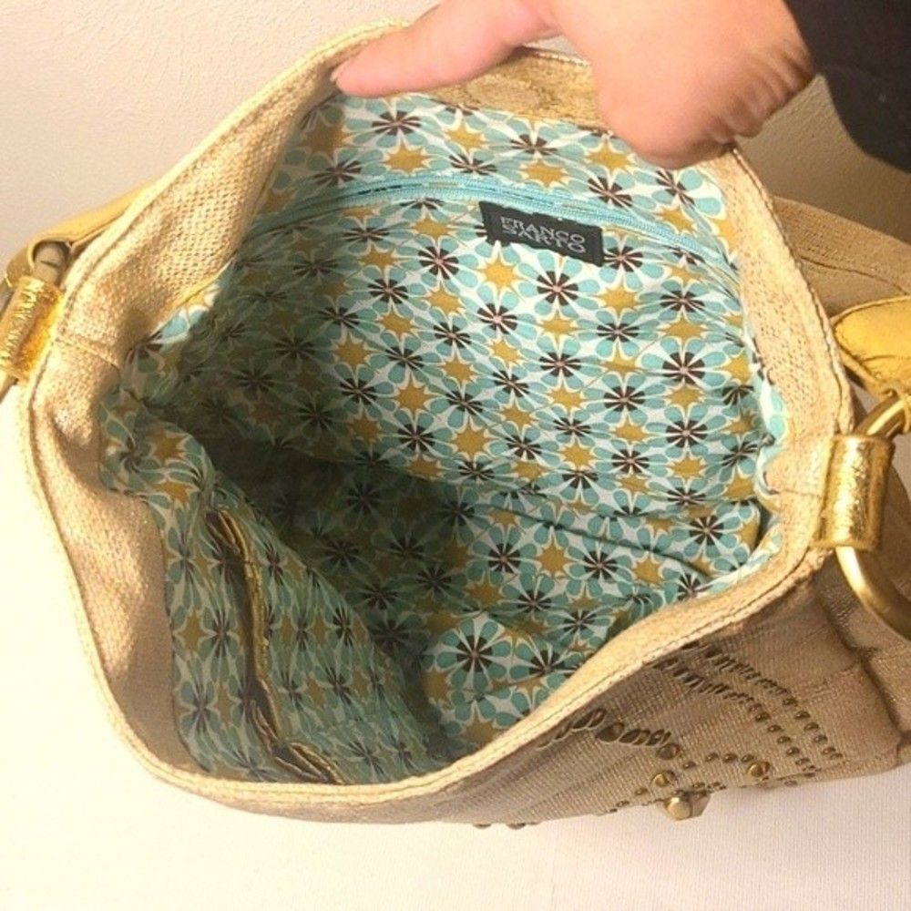 Franco Sarto vintage Y2K metallic gold studded purse - Picture 9 of 14